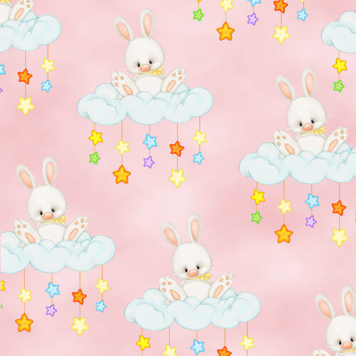 Comfy Flannel - Bunny on a Cloud