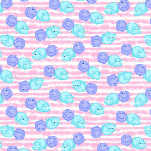 Comfy Flannel - Hippos