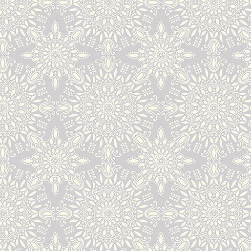 Camellia - Medallion Burst - Light Grey