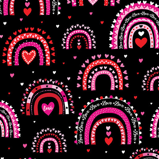 Love You Fur-Ever - Rainbow Love - Black