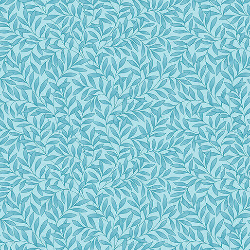 Veranda - Leaves Allover - Light Teal