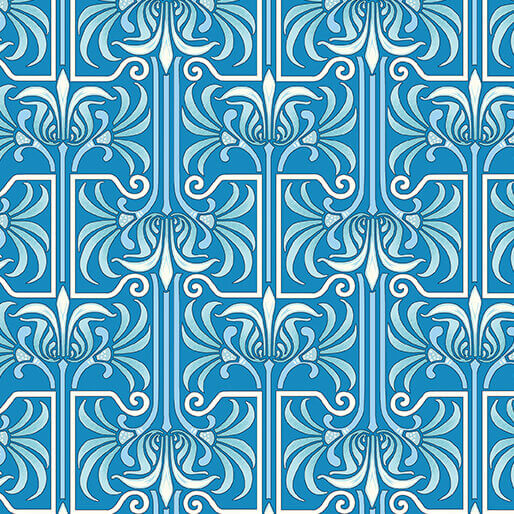 Veranda - Art Deco - Medium Blue