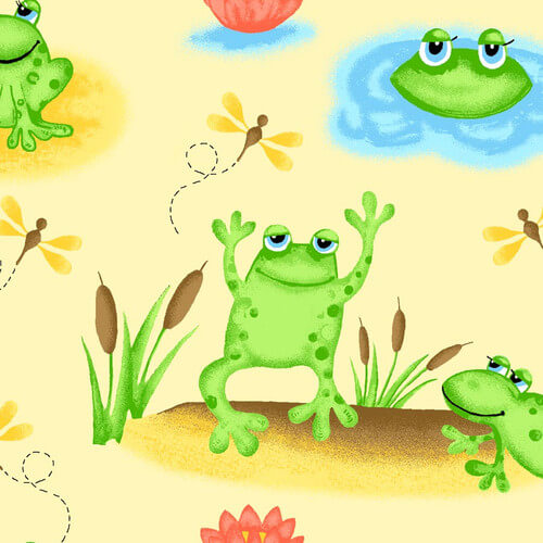 Comfy Flannel - Frogs & Dragonflies