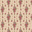 English Autumn - Floral Stripe - Light Peach
