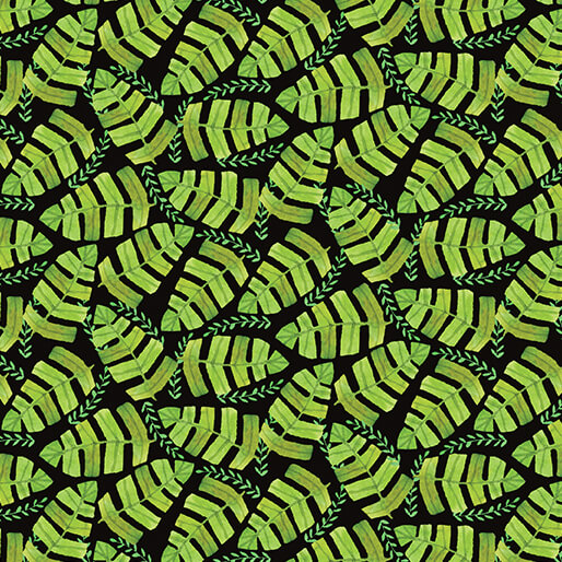 Safari Fun - Jungle Leaves - Black