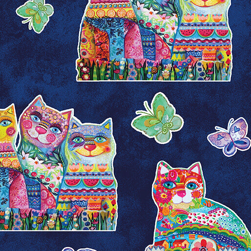 Sunshine Cats - Cats - Navy