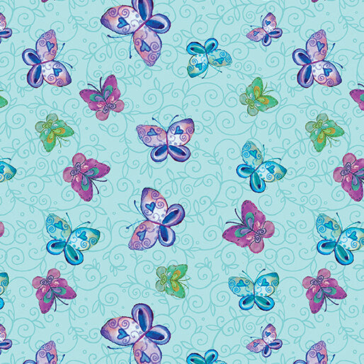 Sunshine Cats - Butterfly Song - Light Turquoise