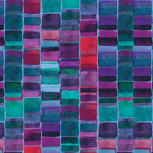 Watercolor Geometry - Square Expression - Teal