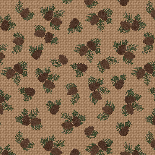 Winter Forest - Wooly Pine Cone - Russet