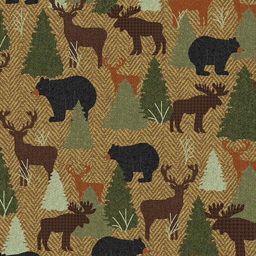 Winter Forest - All Over Forest - Caramel