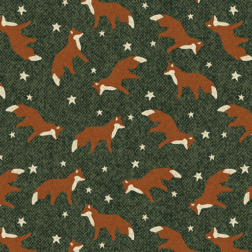 Winter Forest - Fox In The Forest - Green