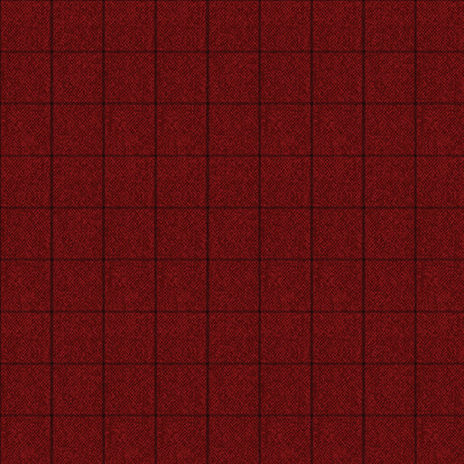 Winter Forest - Tweed Window Pane - Dark Red