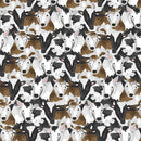 Rise with the Sun - Cow Collage - Brown