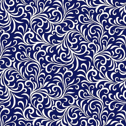 Blueprints - Flourishes - Indigo