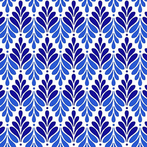 Blueprints - Leaf Chevron - White