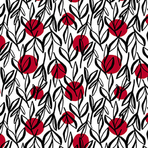 Crimson Garden - Dots and Small Vines