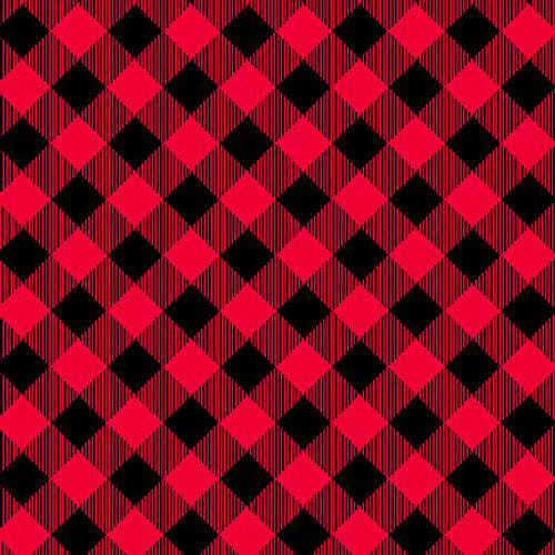 Priscilla's Pretty Plaids - Bias Buffalo Check - Red/Black