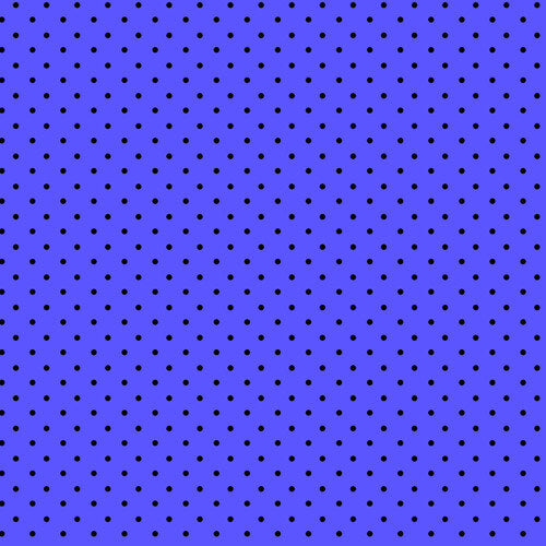 Priscilla's Polkas - Black Dots on Blue