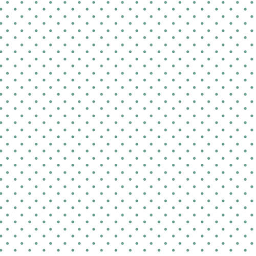 Priscilla's Polkas - Green Dots on White