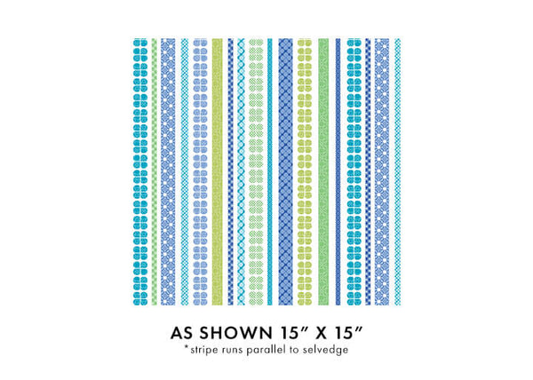 Daisy Up - Stripe Panel (15"x15")