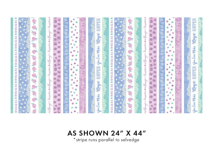 Dreamers - Stripe Panel (24"x44")