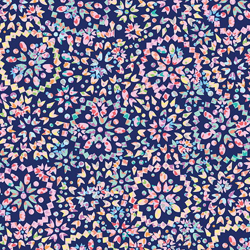 Enjoy the Ride - Kaleidoscope Geo - Navy