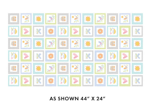 Happy Heart - Squares Panel (44"x24")