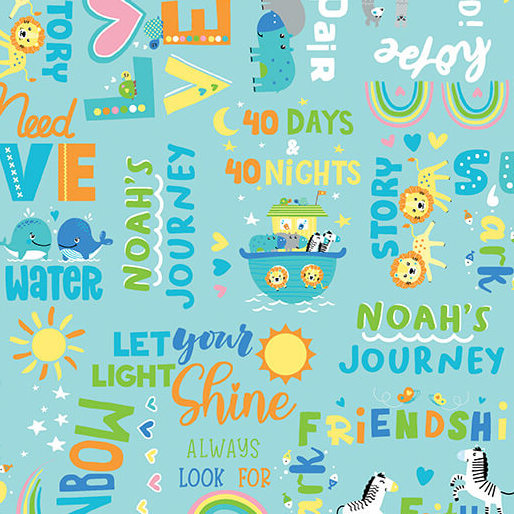 Noah's Journey - Two by Two Words - Aqua