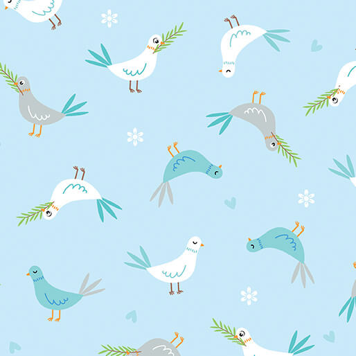 Noah's Journey - Doves of Peace - Light Blue