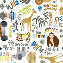 Safari Adventure - On Safari Words - White (3-Yard Pack)