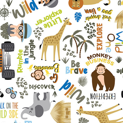 Safari Adventure - On Safari Words - White