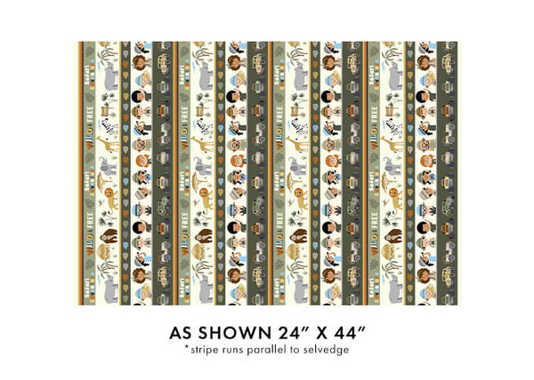 Safari Adventure - Stripe Panel (24"x44")