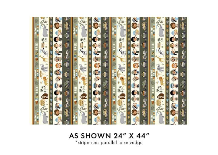 Safari Adventure - Stripe Panel (24"x44")