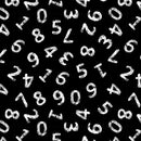 Color My World - Tossed Numbers - Black