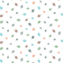 Cozy Forest Comfort Flannel - Forest Leaves - White