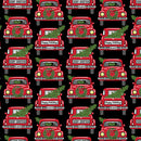 Country Christmas - Jolly Red Trucks - Black
