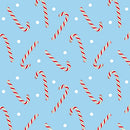 Country Christmas - Jolly Candy Canes - Light Blue