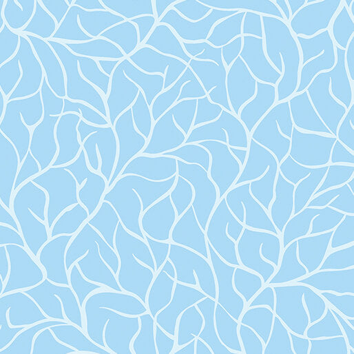 Flora & Fauna: Midnight - Branches - Sky Blue