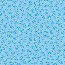 Flora & Fauna: Midnight - Leaves - Sky Blue