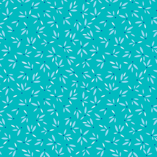 Flora & Fauna: Midnight - Leaves - Turquoise