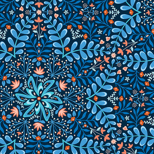 Flora & Fauna: Midnight - Medallion - Sapphire
