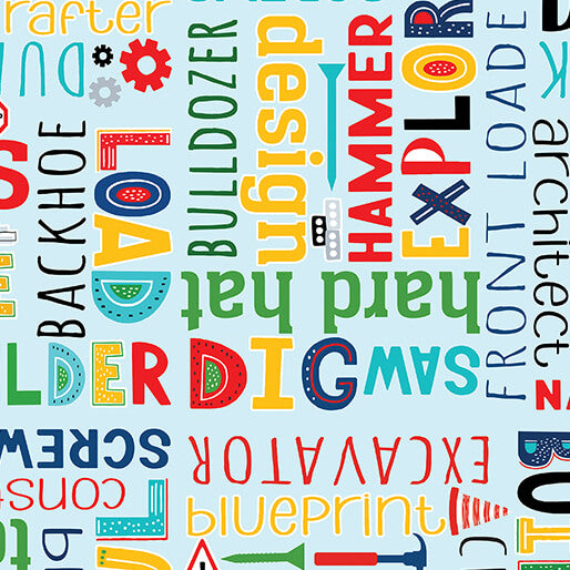 Little Builder - Construction Words - Blue