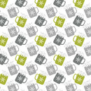 Nordic Cabin - Nordic Mugs - Lime/Grey Metallic