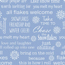 Nordic Cabin - Winter Words - Blue Metallic