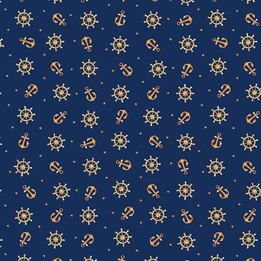 Sail Away - Anchors Away - Navy