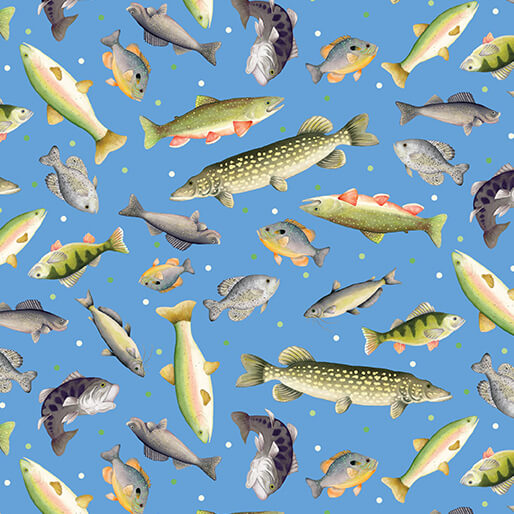Sail Away - Gone Fishing - Light Blue