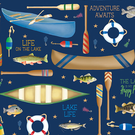 Sail Away - Lake Life - Navy