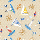 Sail Away - Lighthouses & Sailboats - Ecru