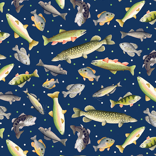 Sail Away - Gone Fishing - Navy