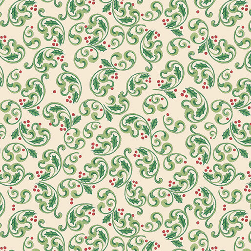 The Night Before Christmas - Berry Scroll - Cream